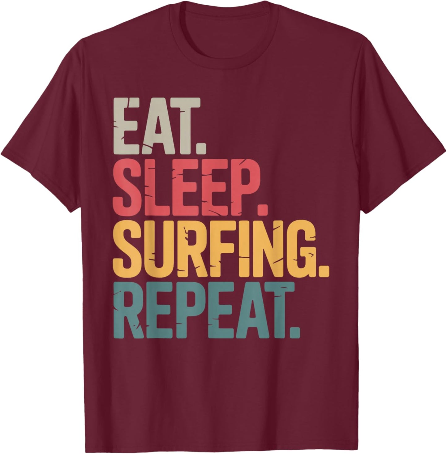 Surfing Art Women Surfer Surfboard Lover Surfing T-Shirt - T-Shirt | Maroon