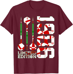 Limited Edition 1986 Darts 40TH Birthday T-Shirt - T-Shirt | Maroon