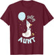 Silly Aunt Silly Goose 1st Birthday Boy Family Matching T-Shirt - T-Shirt | Maroon