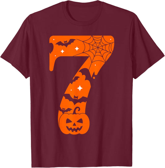 Couple Halloween Costume 6 7 Rizz Six Seven Meme T-Shirt - T-Shirt | Maroon