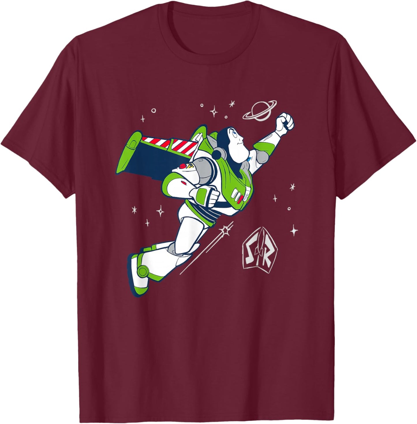 Disney Pixar Toy Story Buzz Lightyear Flying T-Shirt - T-Shirt | Maroon
