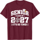 Class of 2027 Senior Year Cheerleader Cheer Team Senior 2027 T-Shirt - T-Shirt | Maroon
