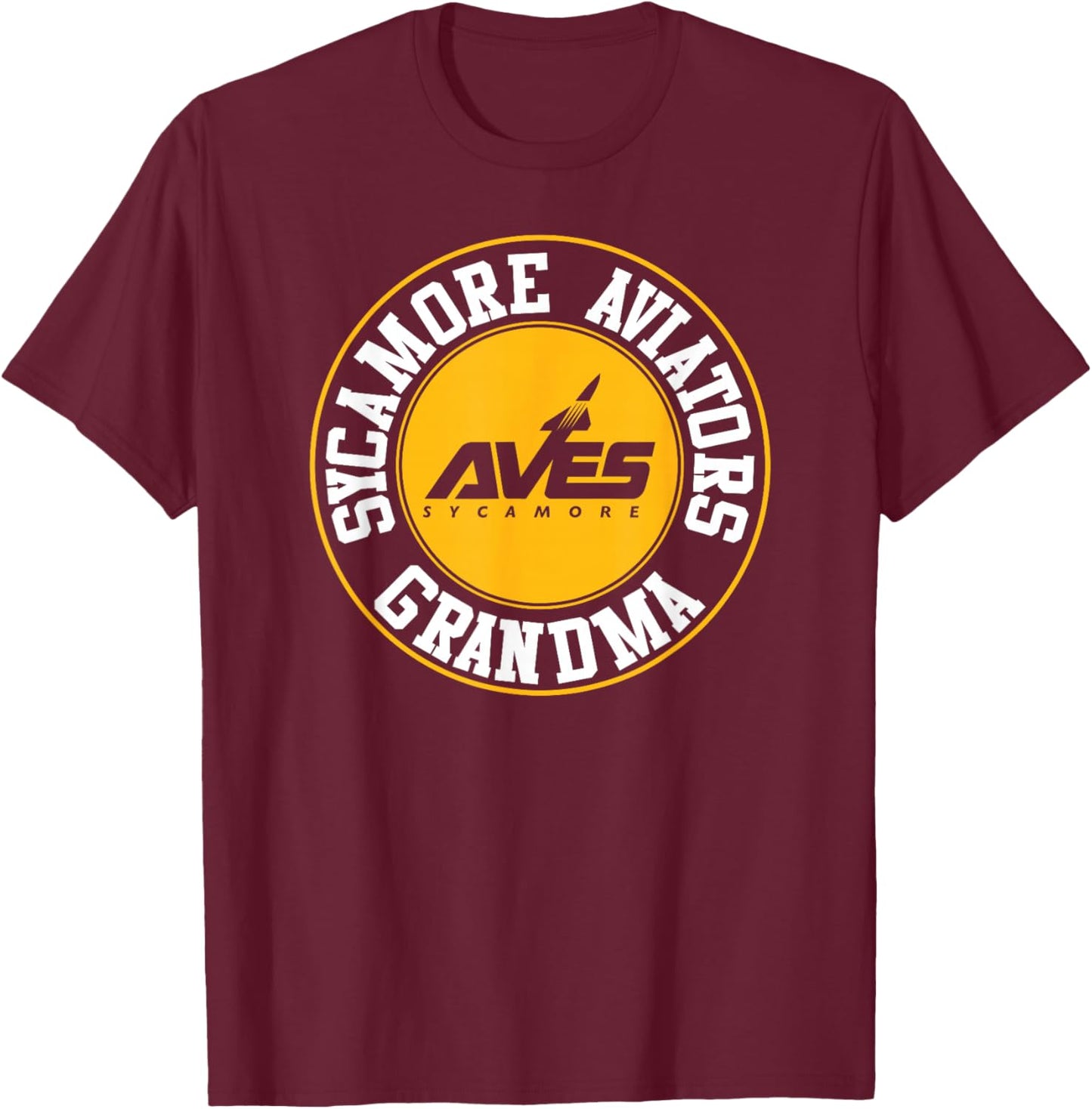 Sycamore Aves Aviator Grandma CUTB3111 T-Shirt - T-Shirt | Maroon