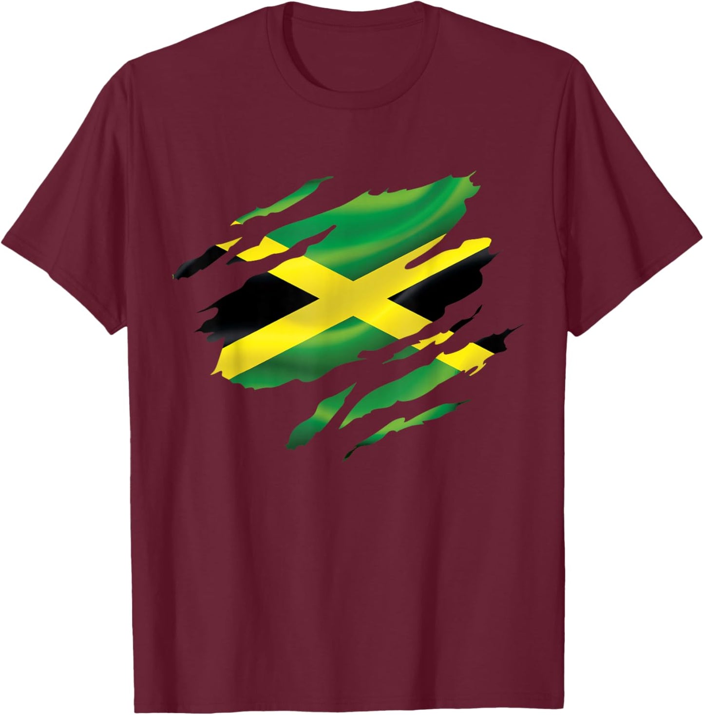 Jamaica Flag Proud Jamaican Roots Lover Kids Men Women T-Shirt - T-Shirt | Maroon
