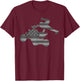 Vintage American Flag ATV T-Shirt - T-Shirt | Maroon