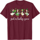 Just a Lucky Goose Leprechaun Funny Irish St Patricks Geese T-Shirt - T-Shirt | Maroon