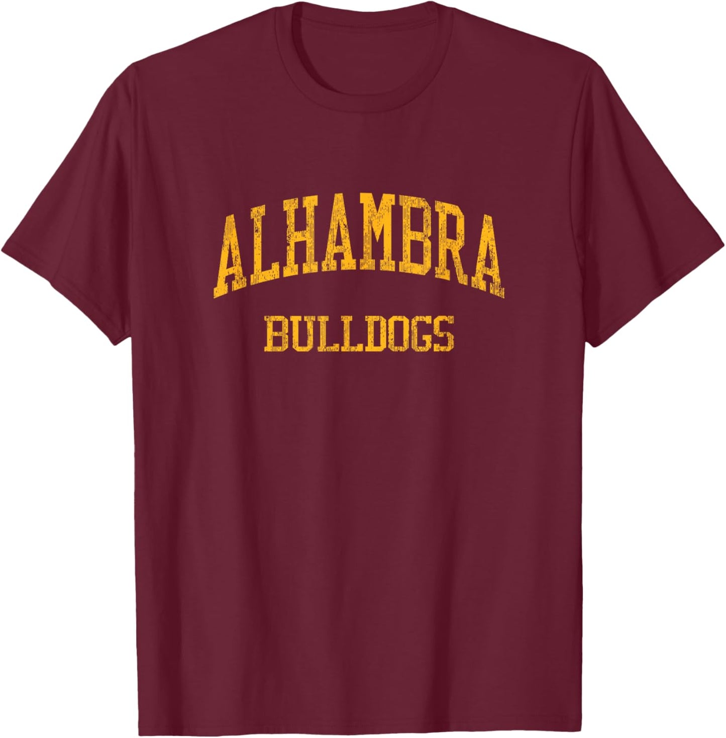 Alhambra High School HS Martinez CA Vintage Sports T-Shirt - T-Shirt | Maroon