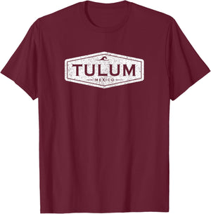 Tulum Mexico Vintage Throwback Sun Retro Boys Souvenir T-Shirt - T-Shirt | Maroon