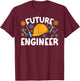 Future Engineer Kids Engineer Boy Engineering T-Shirt - T-Shirt | Maroon