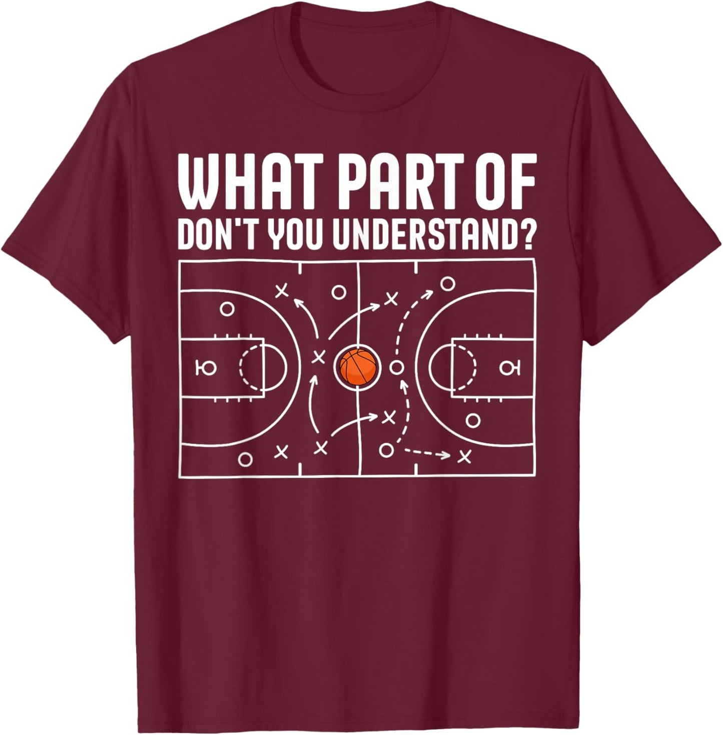 What Part of Basketball Don't You Understand Quote T-Shirt - T-Shirt | Maroon