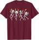 Six Seven 67 Meme Funny Halloween Dancing Skeleton Women Men T-Shirt - T-Shirt | Maroon