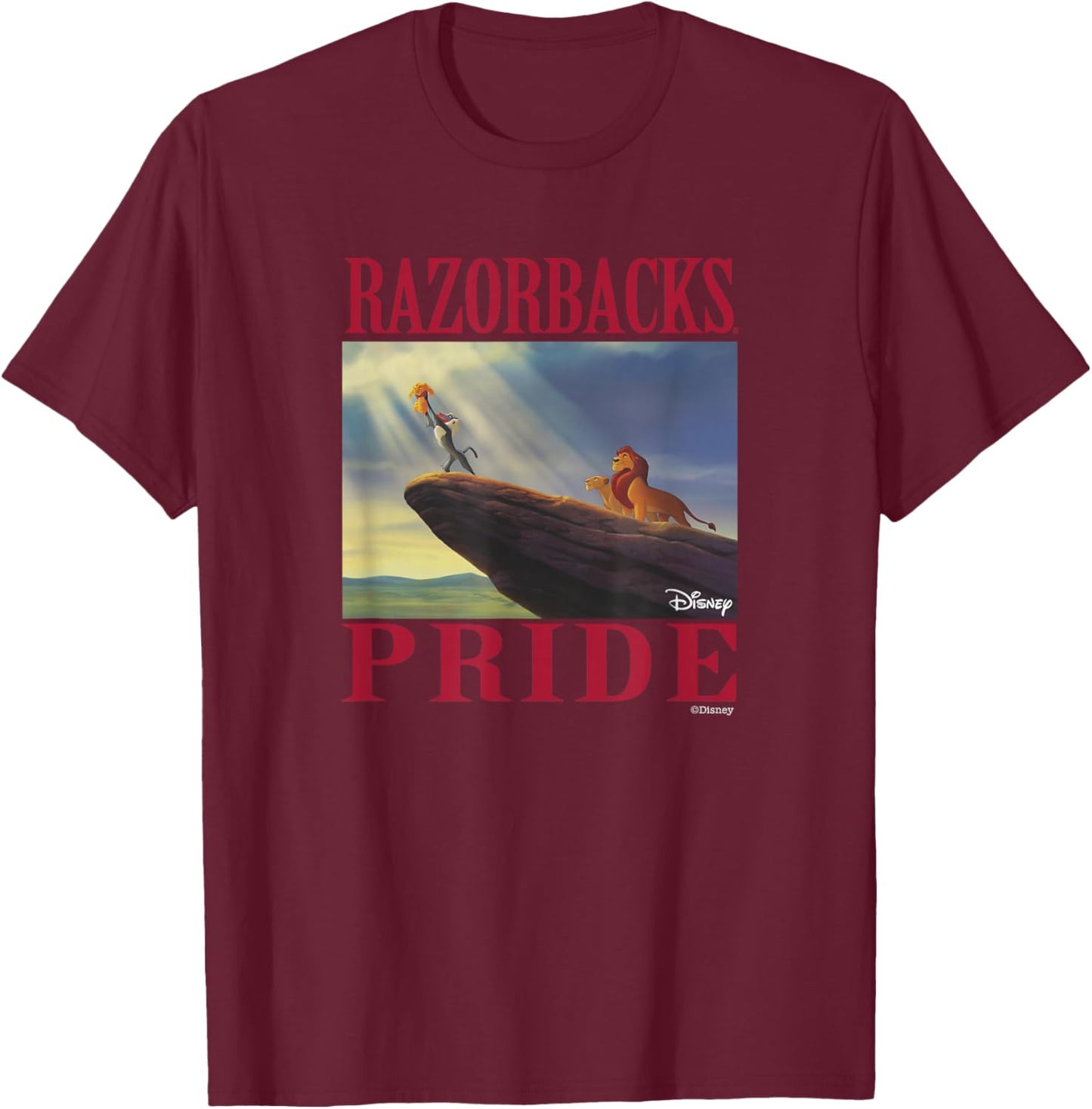 Arkansas Razorbacks Lion King Black Officially Licensed T-Shirt - T-Shirt | Maroon