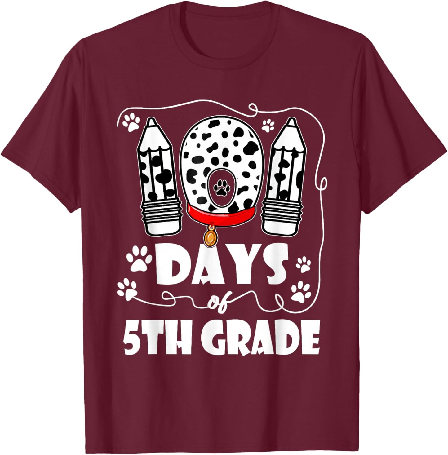 100 Days School 100th Day Students T-Shirt - T-Shirt | Maroon