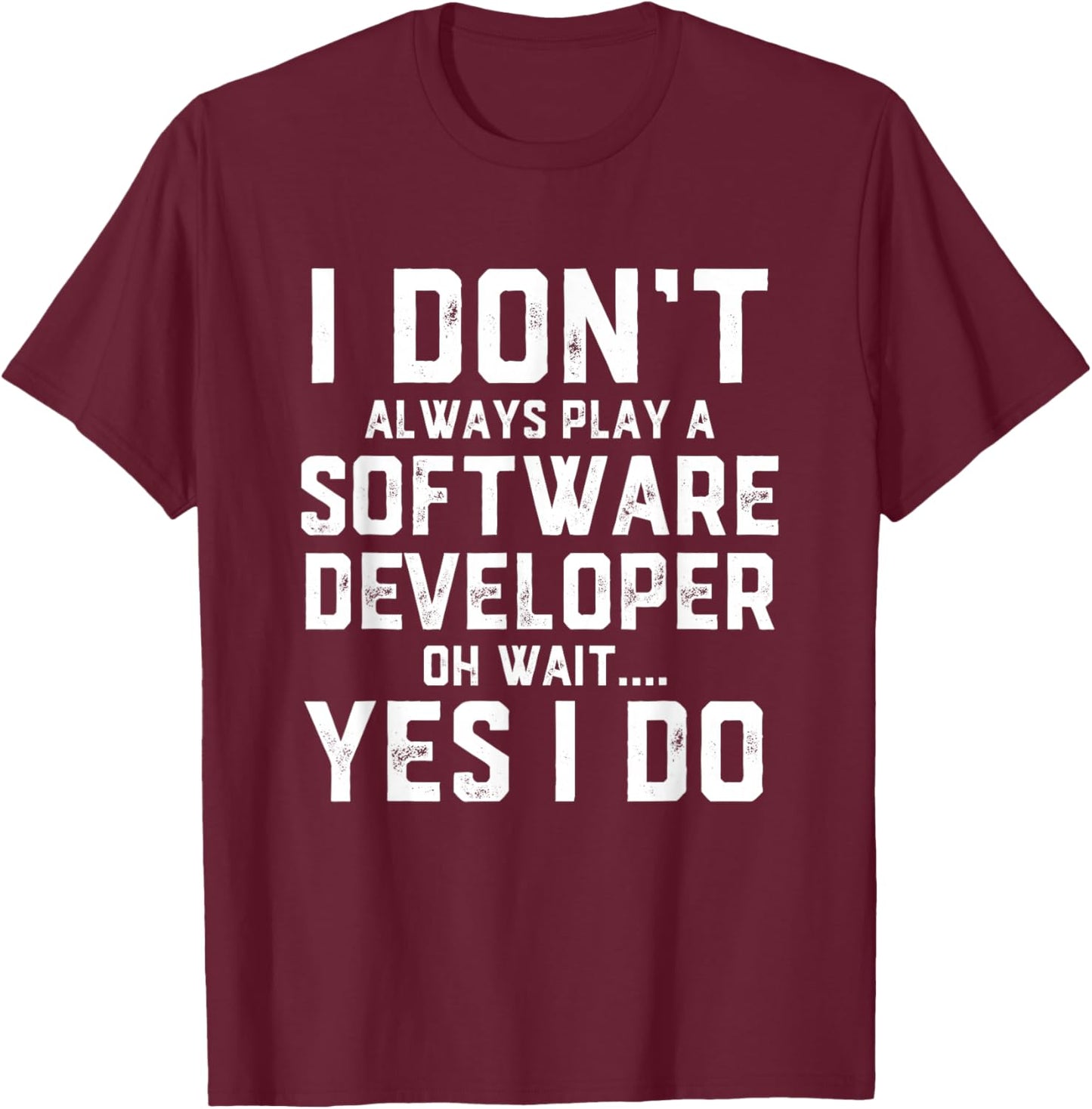 Software Developer Costume Programmer Full Stack Dev Coding T-Shirt - T-Shirt | Maroon