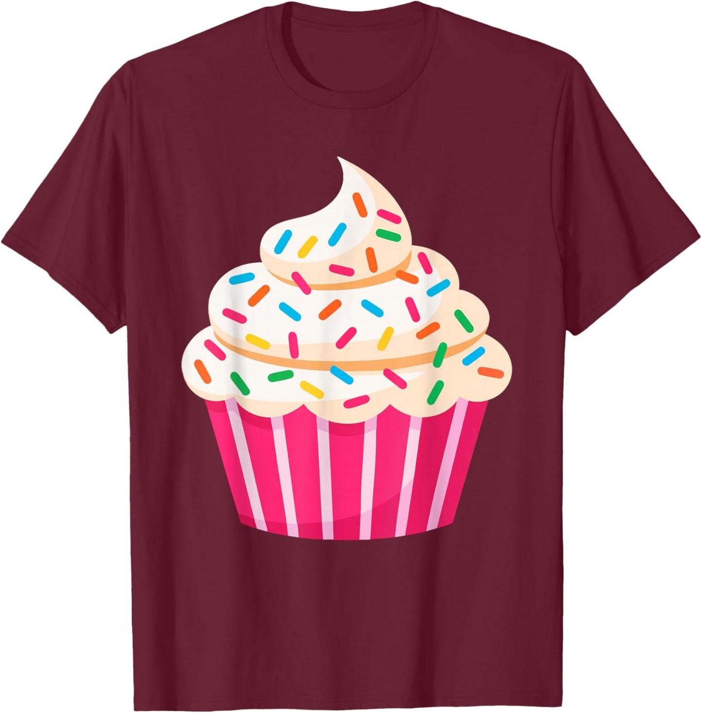 Cupcake Shirt Adult Men Women Kids Cupcake Costume T-Shirt - T-Shirt | Maroon