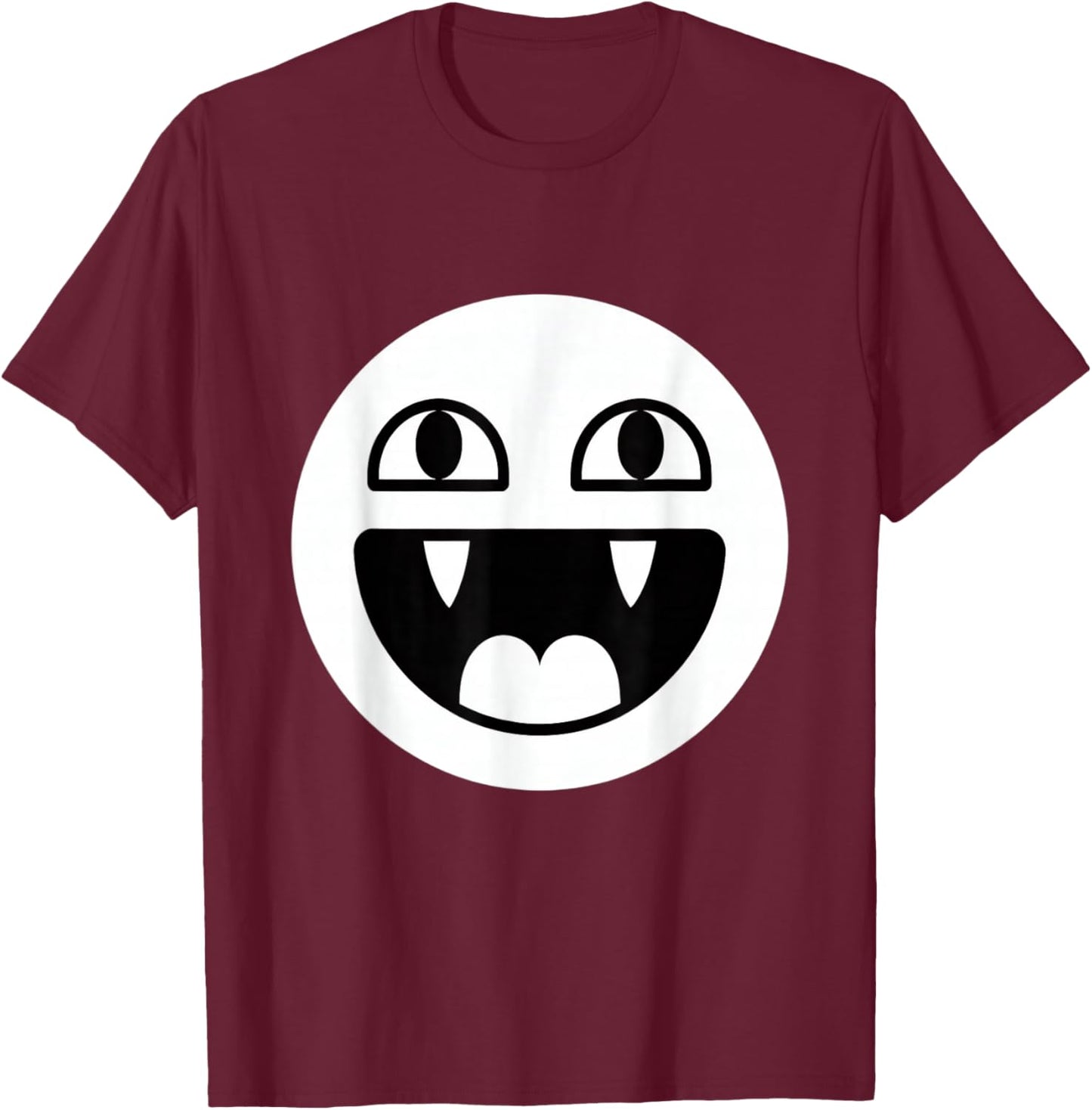 Epic Face Vampire Y2K 90s Streetwear Ghost Emo Costume T-Shirt - T-Shirt | Maroon