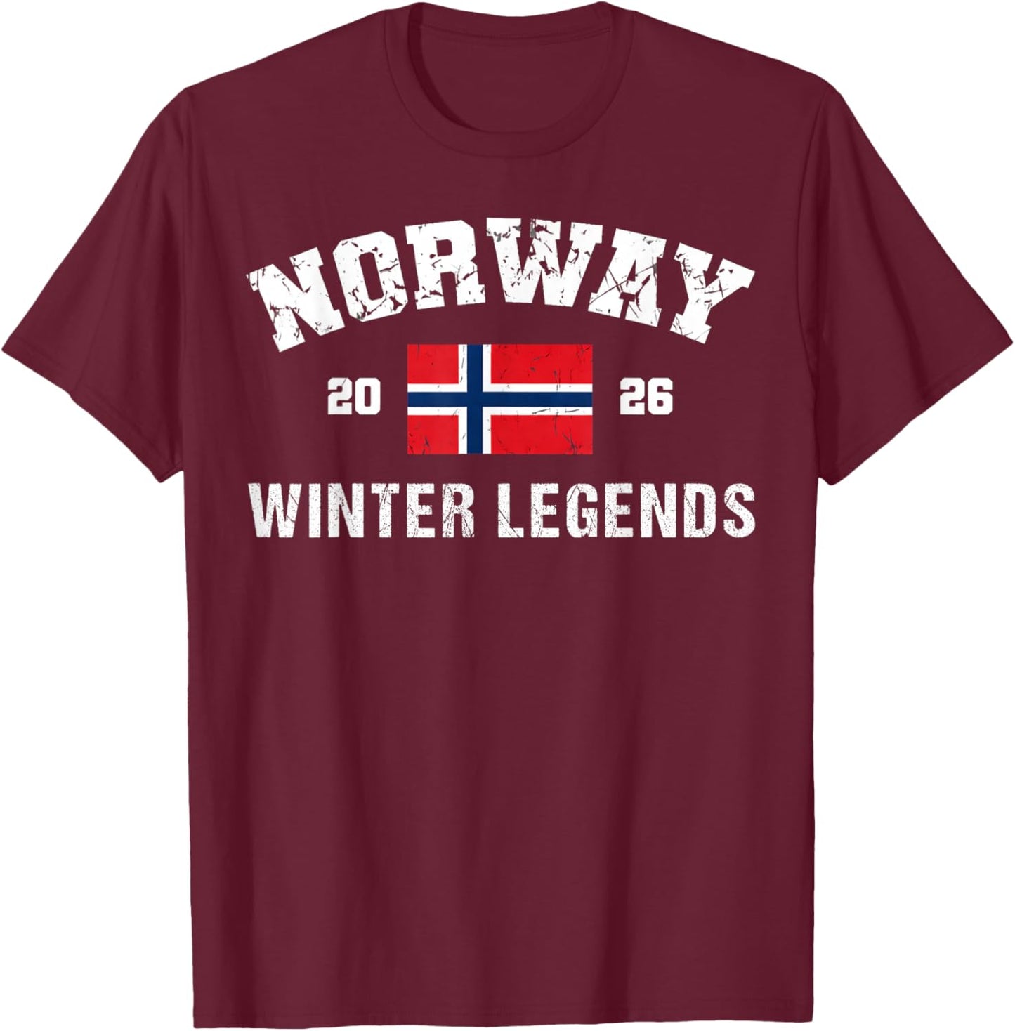 Norway Winter Legends 2026 Alpine T-Shirt - T-Shirt | Maroon