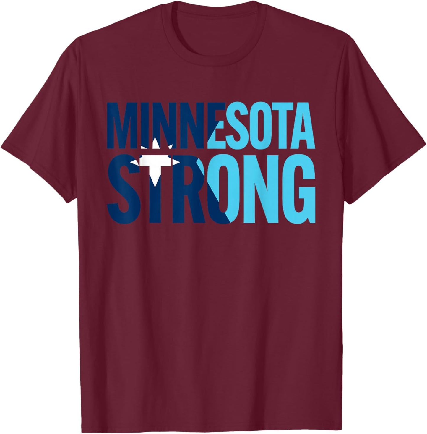Minnesota Rebel New State Flag T-Shirt - T-Shirt | Maroon