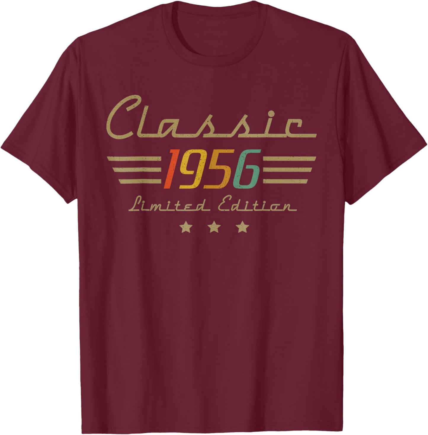 Vintage 1956 Classic Legend 70 Year Old 70th Birthday Dad T-Shirt - T-Shirt | Maroon
