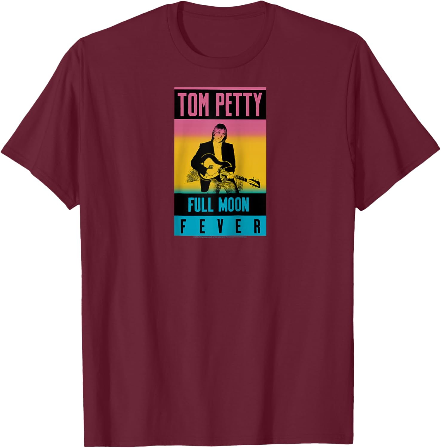 Tom Petty - Full Moon Fever Raglan Baseball T-Shirt - T-Shirt | Maroon