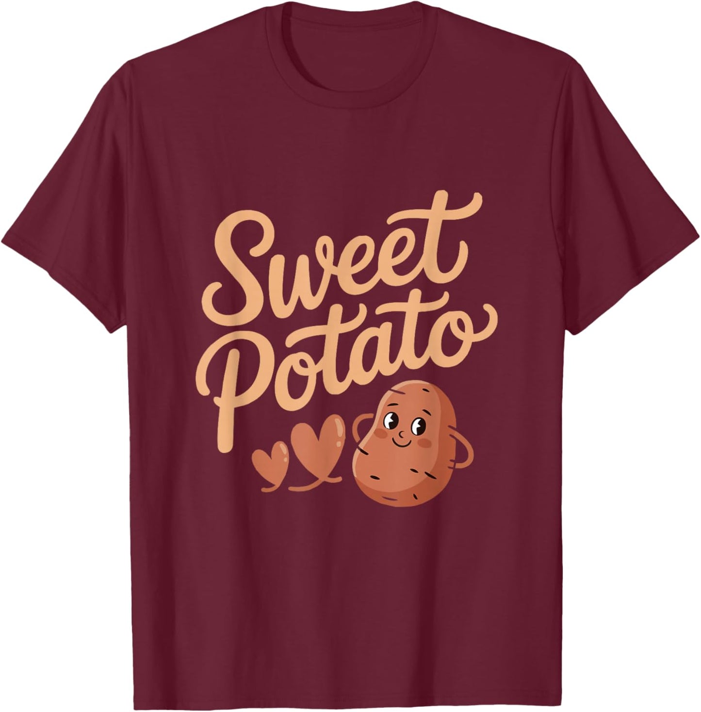 Sweet Potato and Kind of Rude Potato T-Shirt - T-Shirt | Maroon