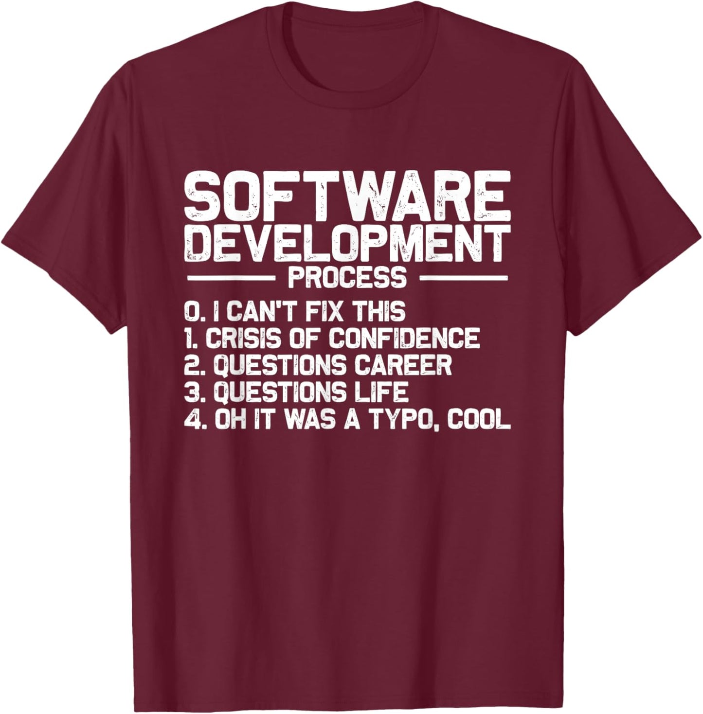 Software Development Design Men Coding Programmer Coder T-Shirt - T-Shirt | Maroon