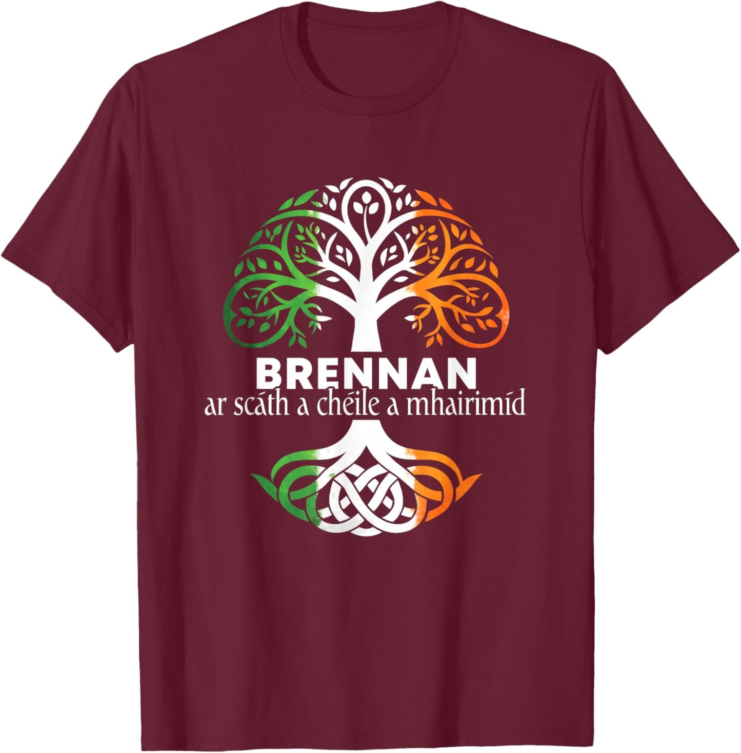 Brennan Irish Family Name Celtic Irish Roots T-Shirt - T-Shirt | Maroon