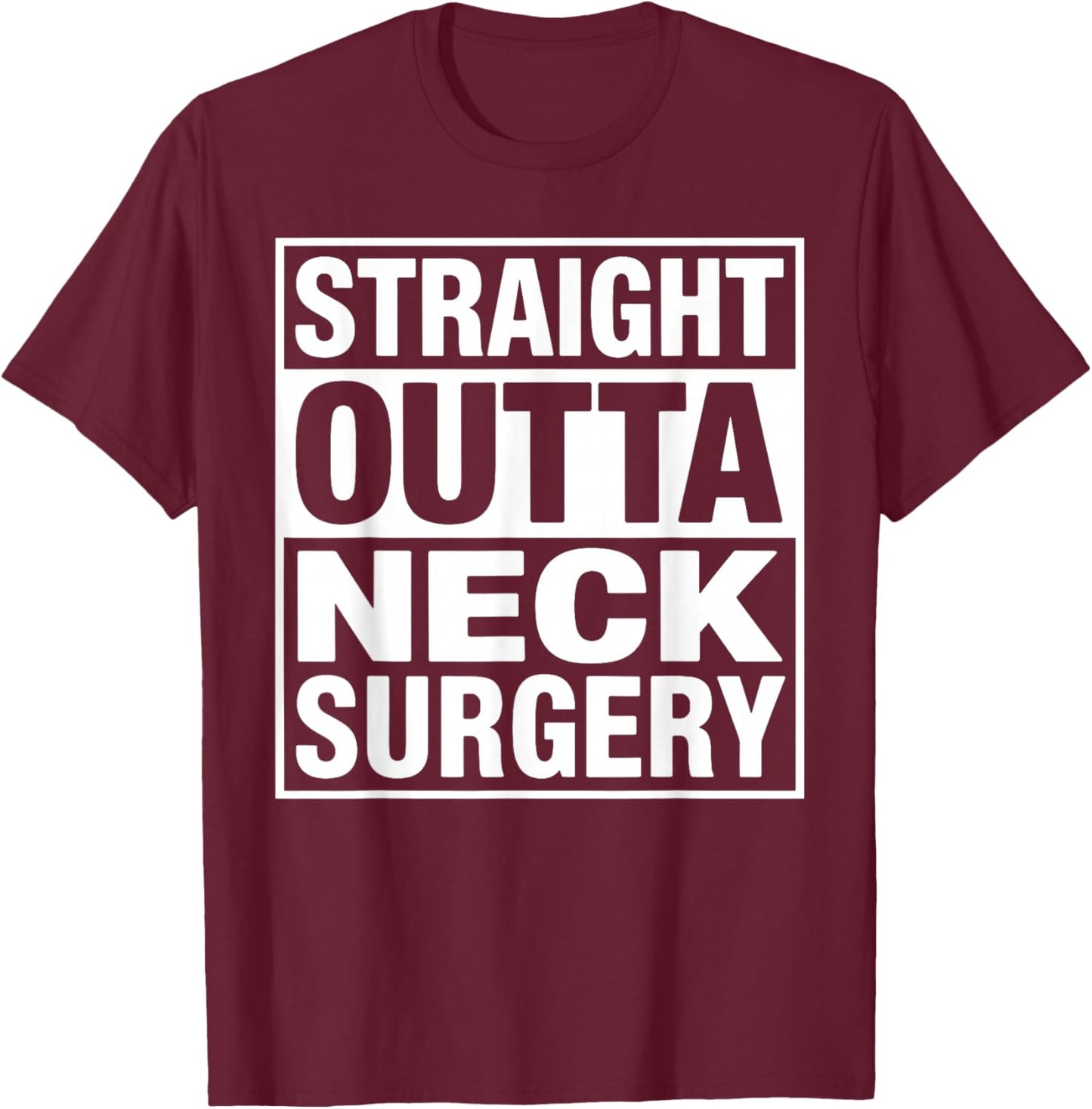 Funny Neck Surgery Art Women Injury Neck Surgery T-Shirt - T-Shirt | Maroon
