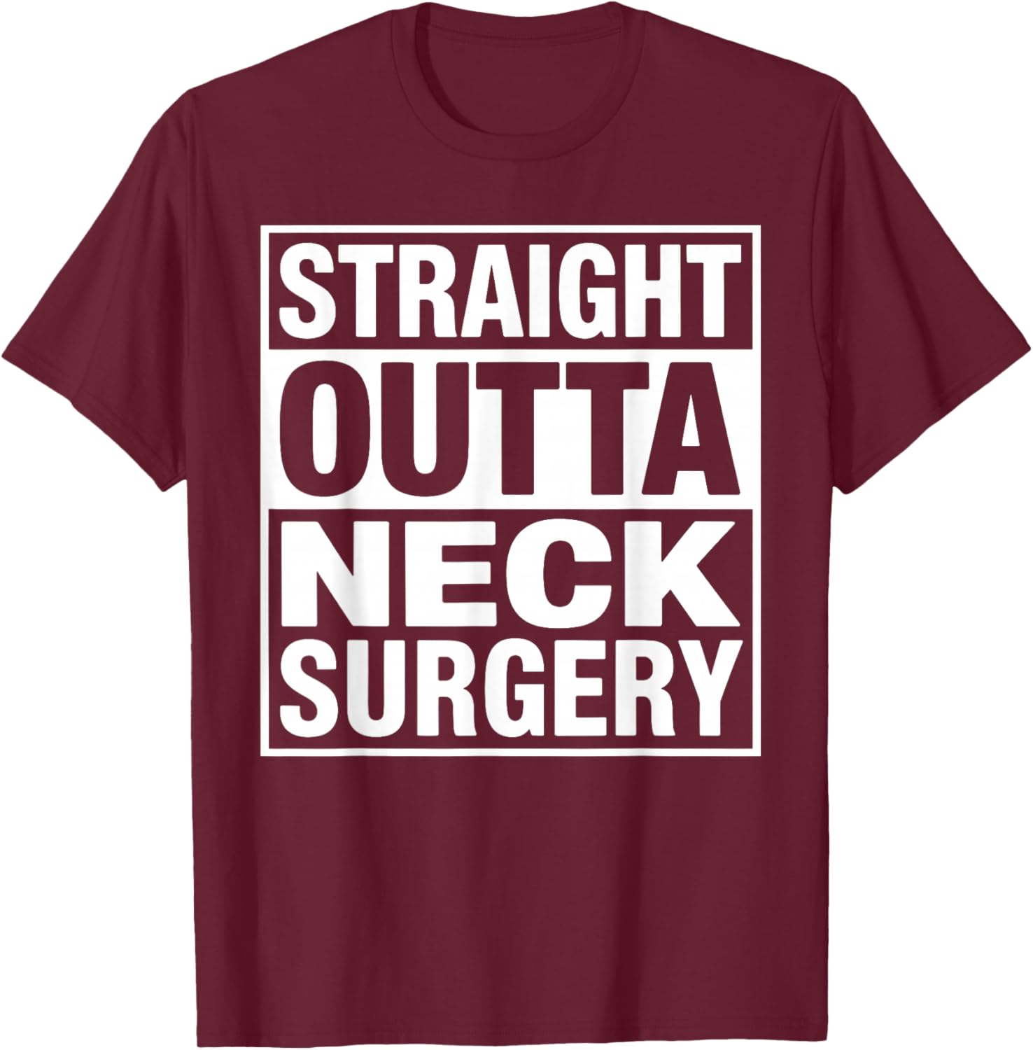 Funny Neck Surgery Art Women Injury Neck Surgery T-Shirt - T-Shirt | Maroon