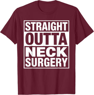 Funny Neck Surgery Art Women Injury Neck Surgery T-Shirt - T-Shirt | Maroon
