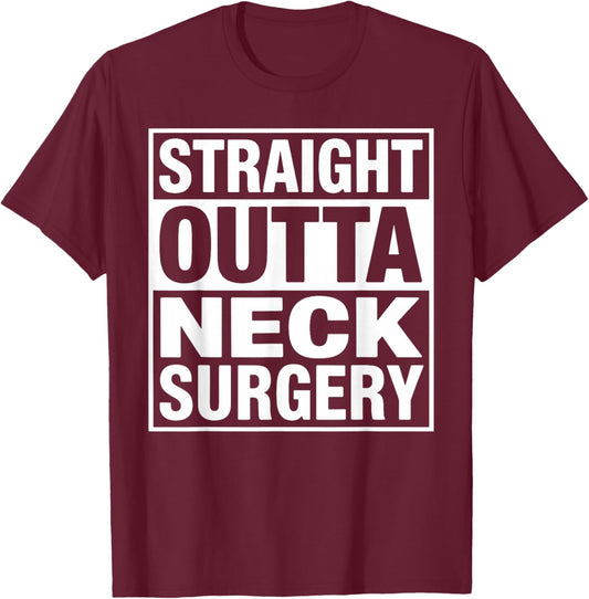 Funny Neck Surgery Art Women Injury Neck Surgery T-Shirt - T-Shirt | Maroon