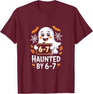 Haunted by 6-7 Funny Halloween 6-7 Costume T-Shirt - T-Shirt | Maroon