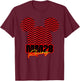 Disney Mickey Mouse MM28 Racing Checkered Flag Race Car Icon T-Shirt - T-Shirt | Maroon
