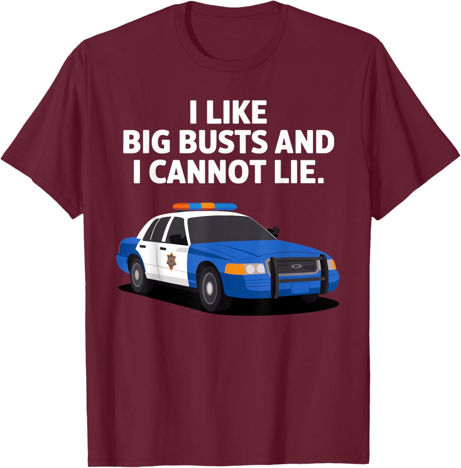 Funny Police Novelty Boys Policeman Police Officer T-Shirt - T-Shirt | Maroon