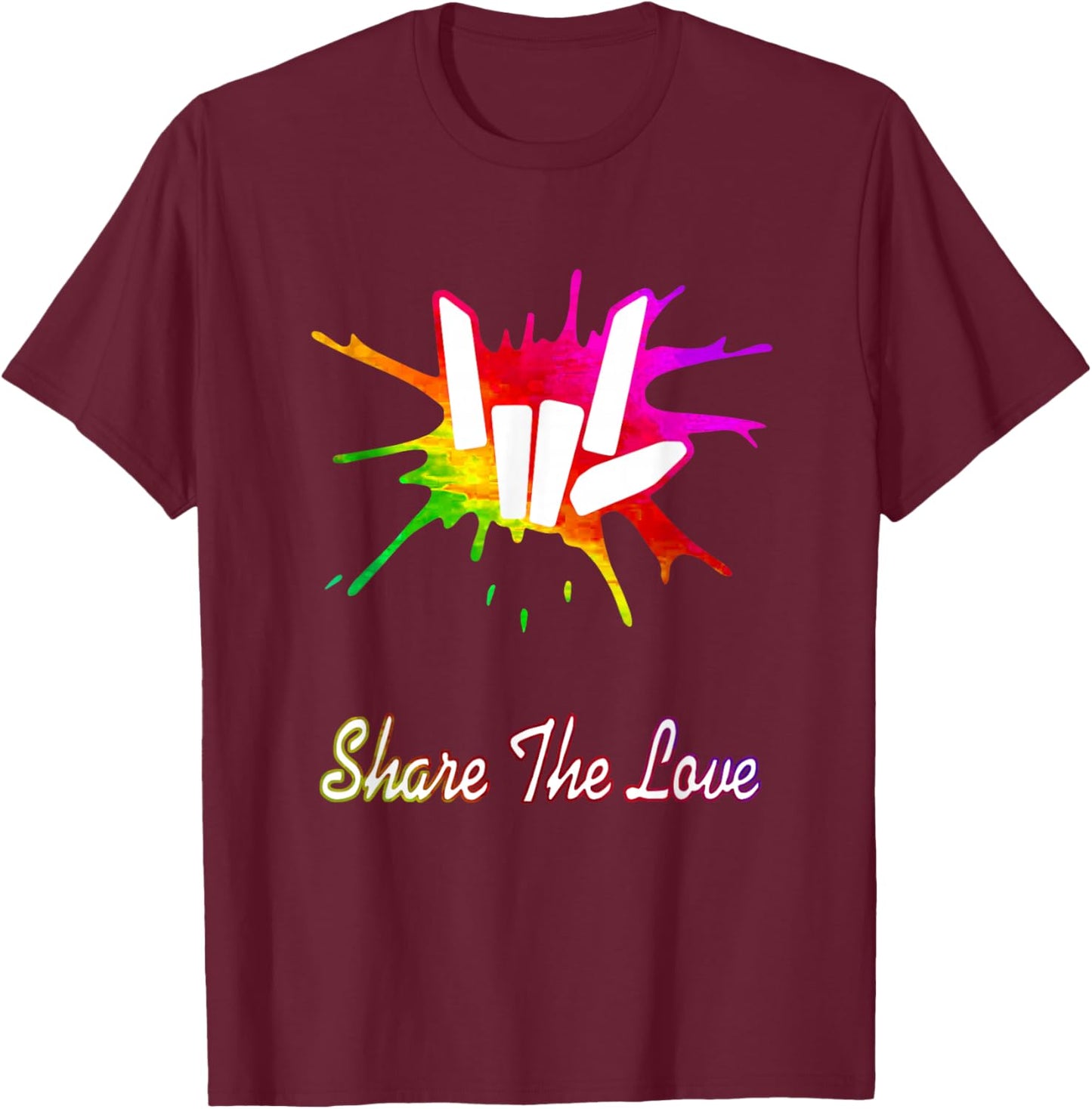 Sharer Share The Love Merch Kids Birthday Gifts T-Shirt - T-Shirt | Maroon