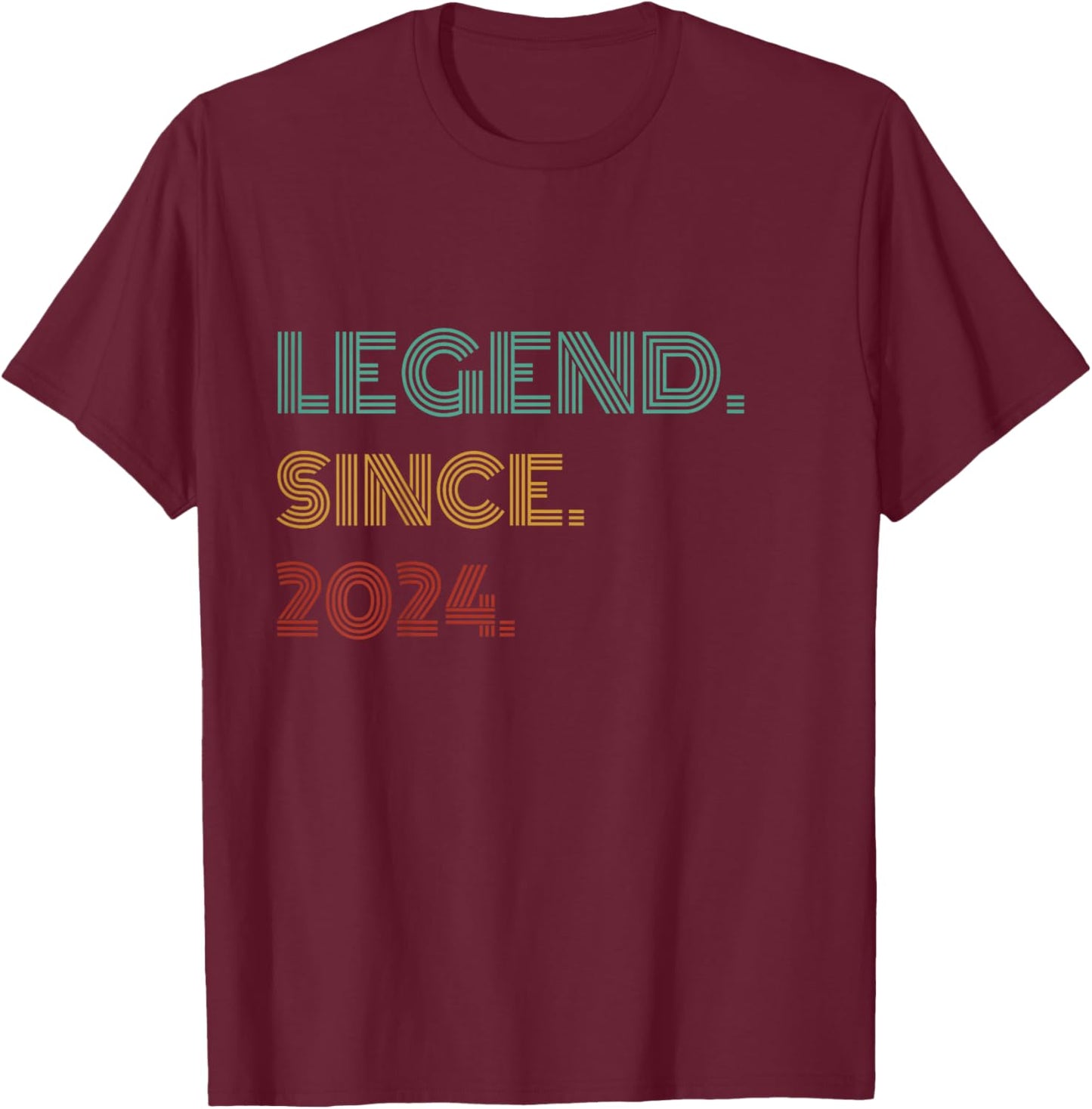 Kids 2 Years Old Legend Since 2024 2nd Birthday T-Shirt - T-Shirt | Maroon
