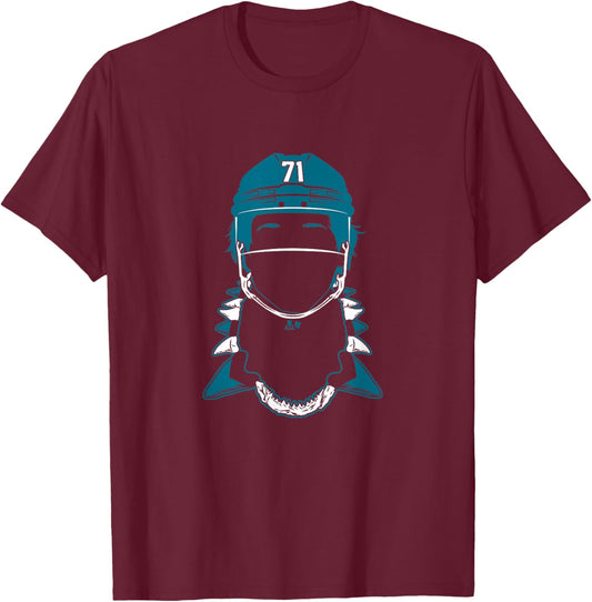 Macklin Celebrini - Tooth Necklace - San Jose Hockey T-Shirt - T-Shirt | Maroon
