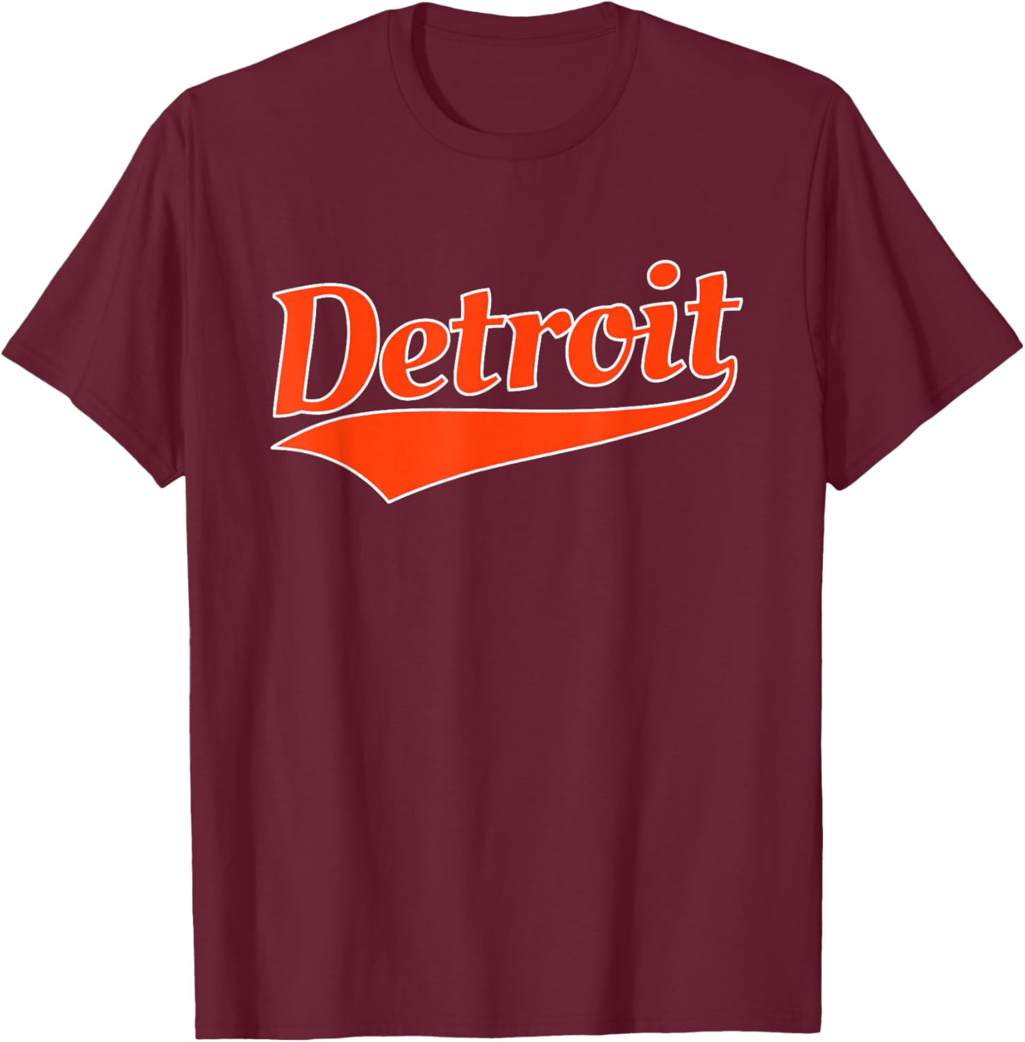 Detroit - Throwback Design - Classic T-Shirt - T-Shirt | Maroon