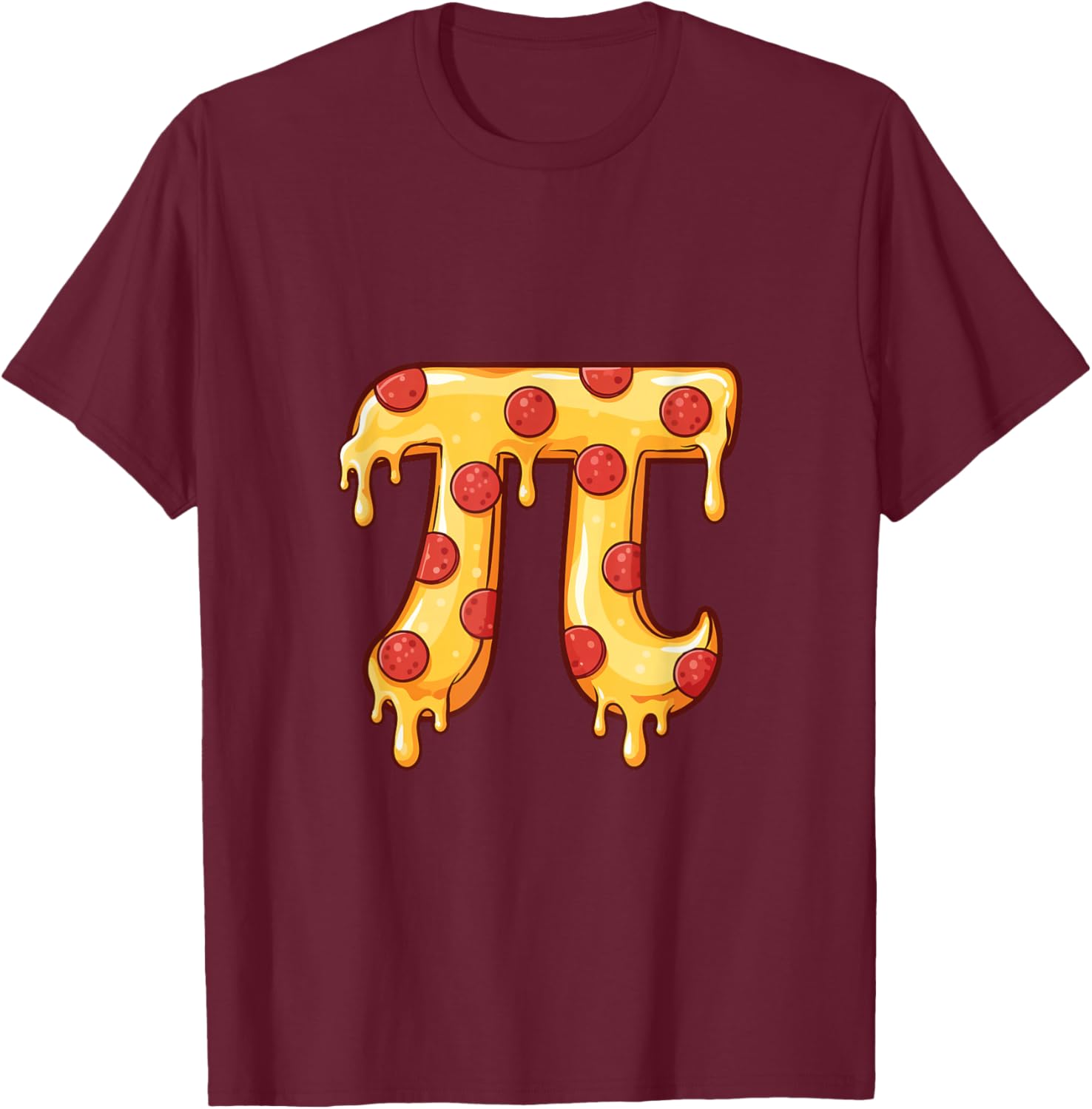 Pizza Pi - Food Lover Pizza Baker Italian Food Pi Day T-Shirt - T-Shirt | Maroon