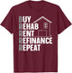Cool Real Estate Investor Art Women Rental Property T-Shirt - T-Shirt | Maroon