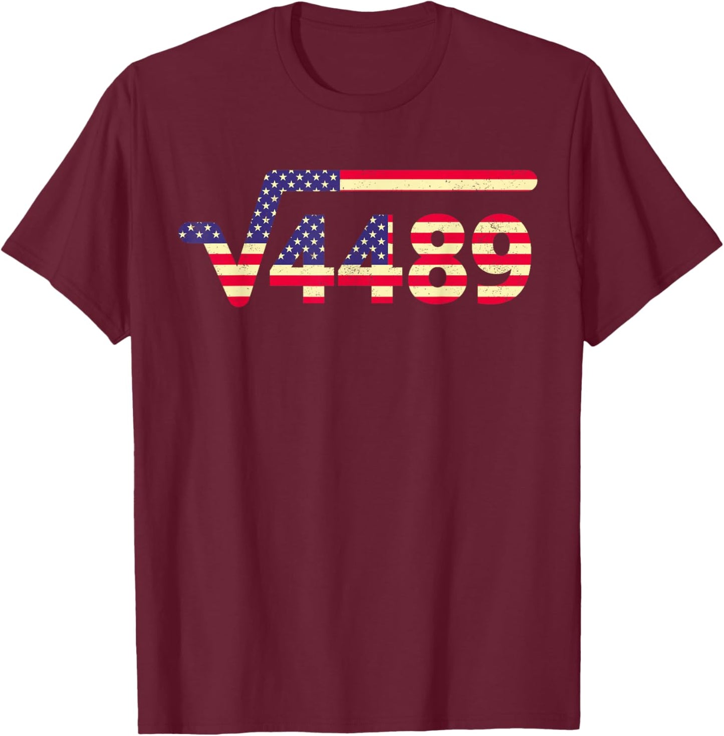 USA American Flag 6 7 Meme T-Shirt - T-Shirt | Maroon