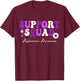 Groovy Support Squad Alzheimer's Awareness White Ribbon T-Shirt - T-Shirt | Maroon