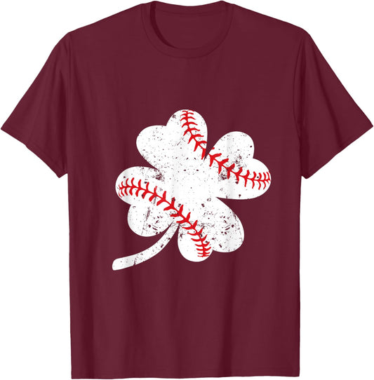 Shamrock Baseball T-Shirt - T-Shirt | Maroon