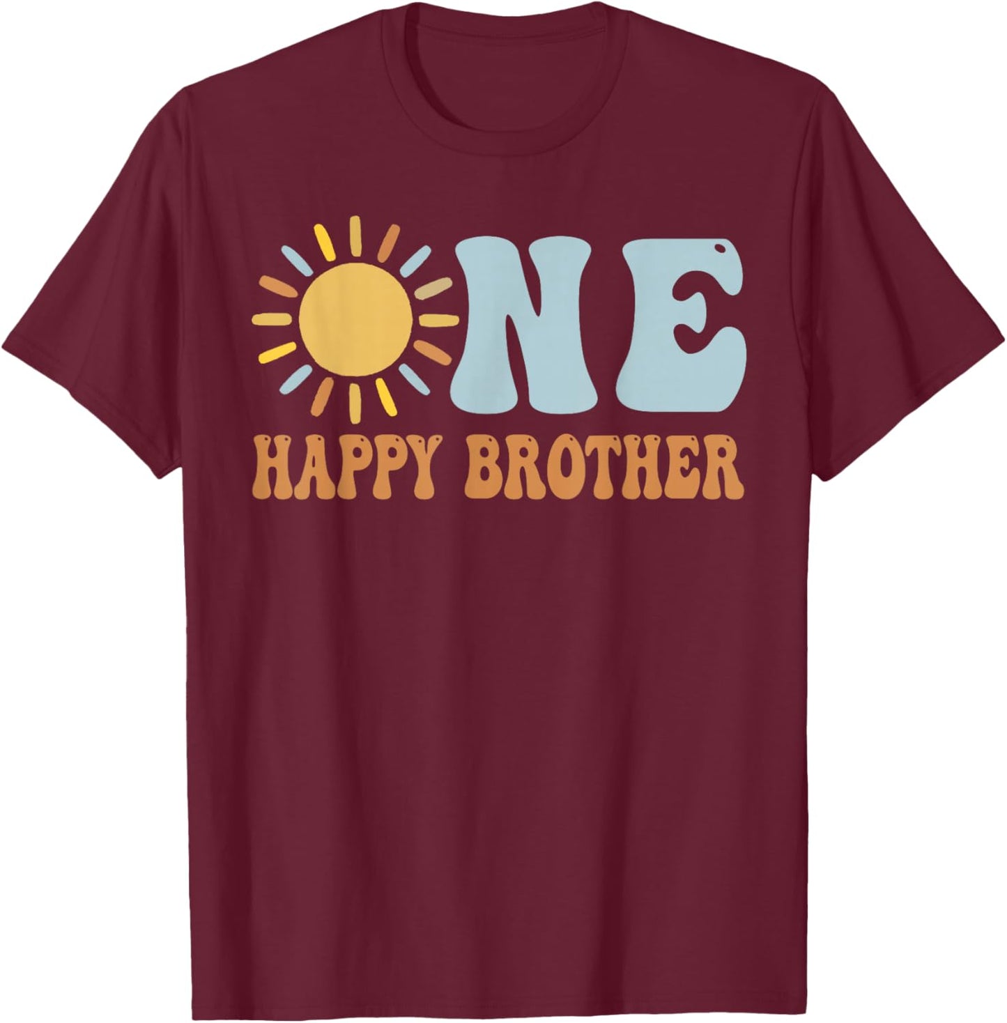 One Happy Brother of The Birthday First Trip Around The Sun T-Shirt - T-Shirt | Maroon