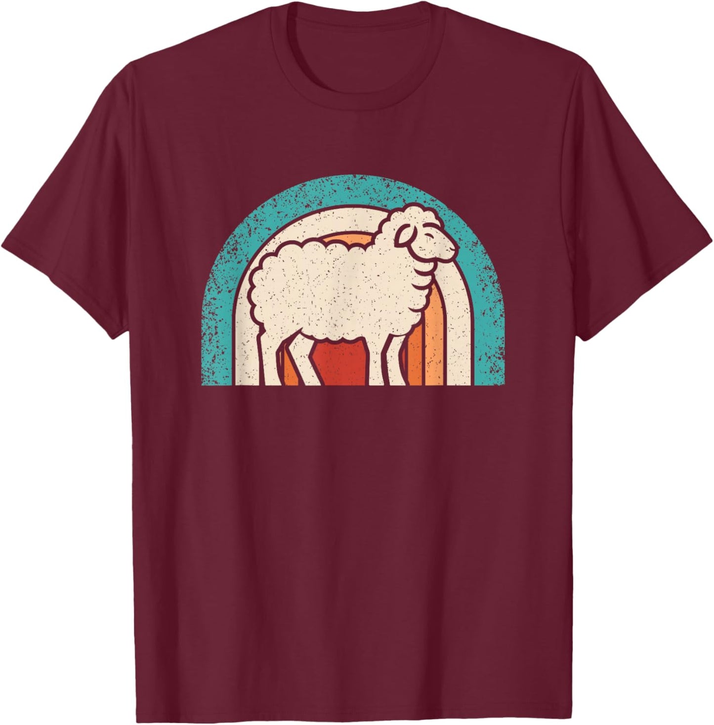 Retro Sheep Lover Vintage Animal Men Women T-Shirt - T-Shirt | Maroon