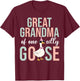 Great Grandma of Silly Goose First Birthday Family Matching T-Shirt - T-Shirt | Maroon