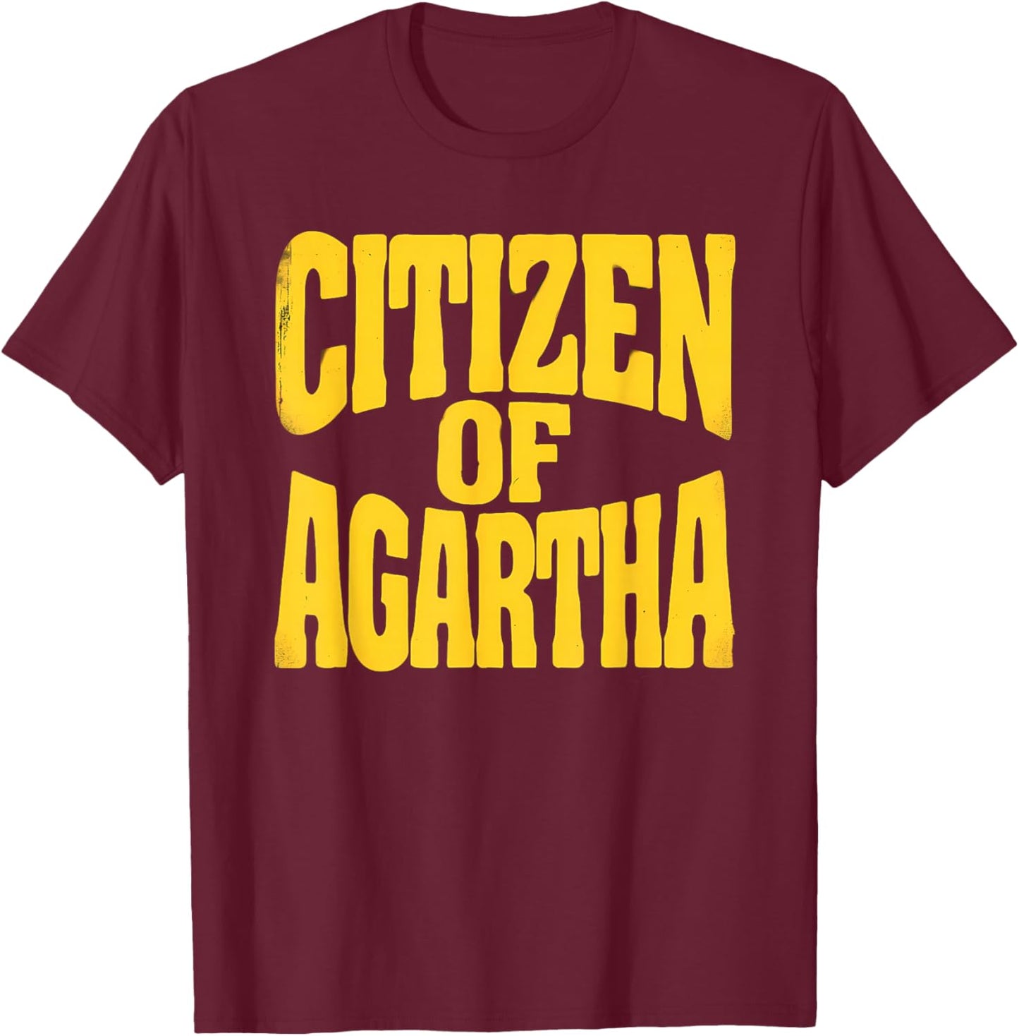 Citizen of Agartha Hollow Earth Explorer Retro Believer T-Shirt - T-Shirt | Maroon
