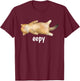 Eepy Cat Meme Funny Sleepy Cat Viral Gen Z Sarcastic Humor T-Shirt - T-Shirt | Maroon