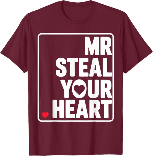 Mr Steal Your Heart T-Shirt - T-Shirt | Maroon