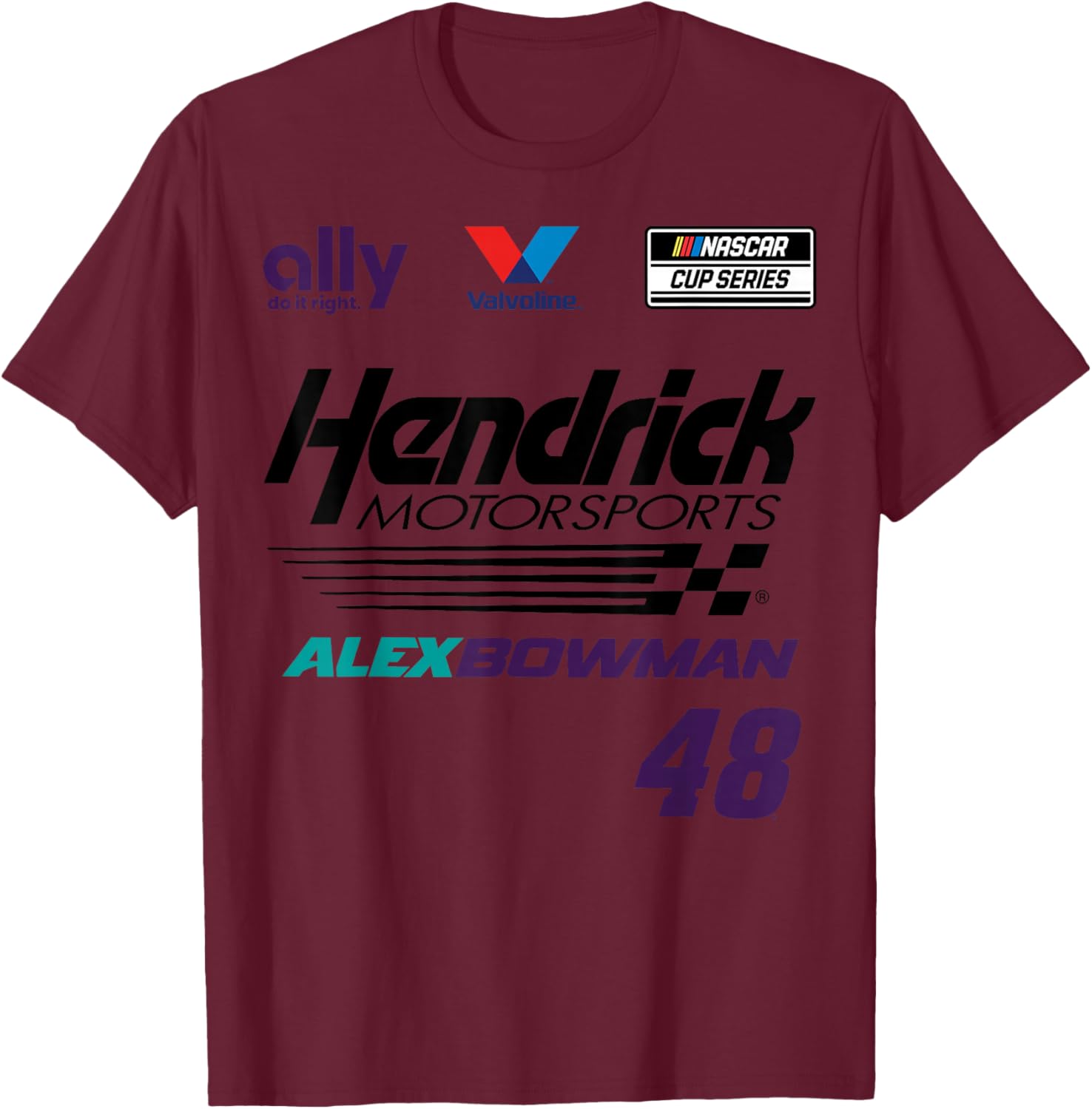NASCAR - Alex Bowman - Jersey T-Shirt - T-Shirt | Maroon